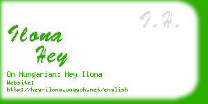 ilona hey business card